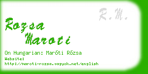 rozsa maroti business card